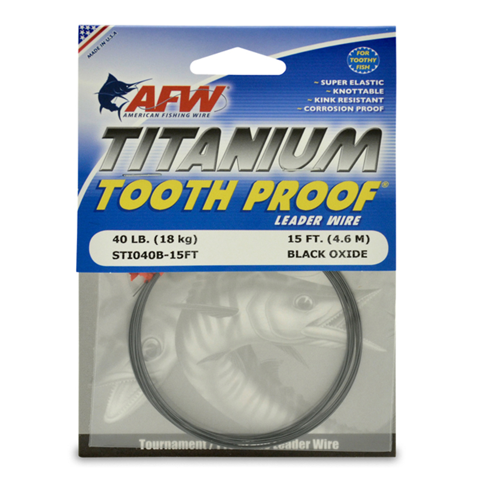 AFW Titanium Tooth Proof Single Strand Leader Wire